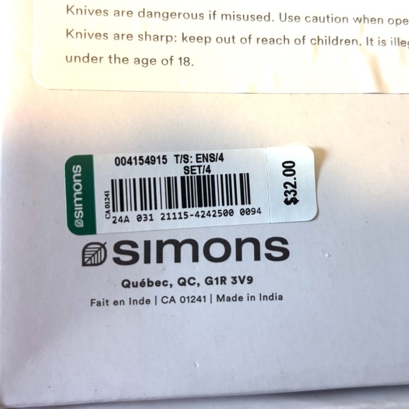 Lot of 4 (four) sets of faux-marble utensils 4 pieces each (16 pieces in total) - Picture 6 of 8